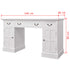 Maison Madeleine -  Double Pedestal Desk White 140x48x80 cm